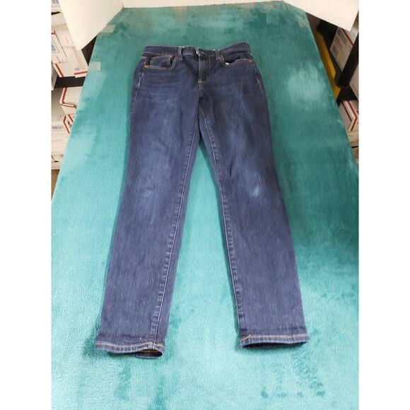 Gap Jeans Size 4 Womens Blue Stretch Pants Denim Ladies Mid Rise True Skinny - Picture 1 of 13